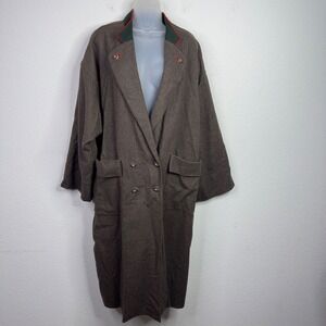 Lodenfrey Loden Coat Womens 44 Brown Wool Made in Austria Quiet Luxury Academia
